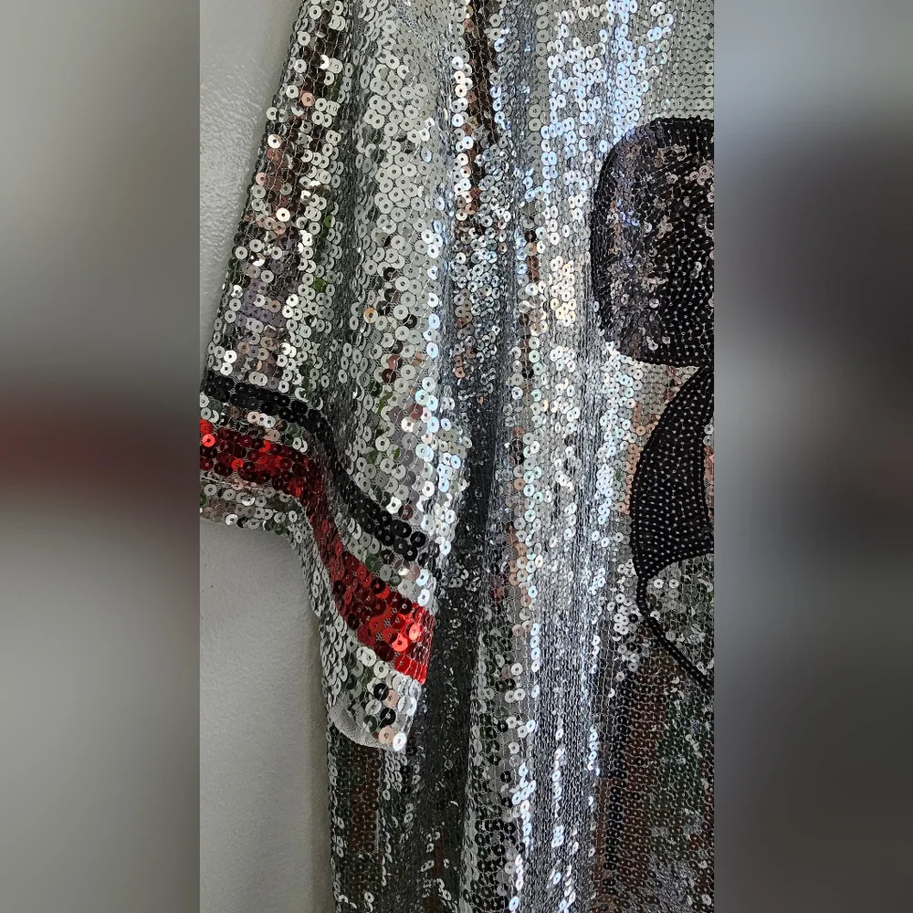 NWT Disney x Forever 21 Silver Sequin Mickey Mouse T-Shirt Mini Dress XL - Picture 5 of 13